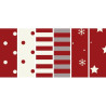 Set 6 Tubolari Natale Rosso 30x8cm
