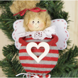 Set 6 Tubolari Natale Rosso 30x8cm