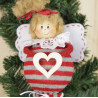 Set 6 Tubolari Natale Rosso 30x8cm