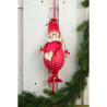 Set 6 Tubolari Natale Rosso 30x8cm