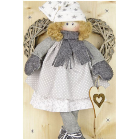 Set 6 Tubolari Natale Chiaro 30x8cm