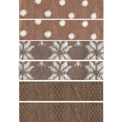 Set 6 Tubolari Natale Tortora 30x8cm