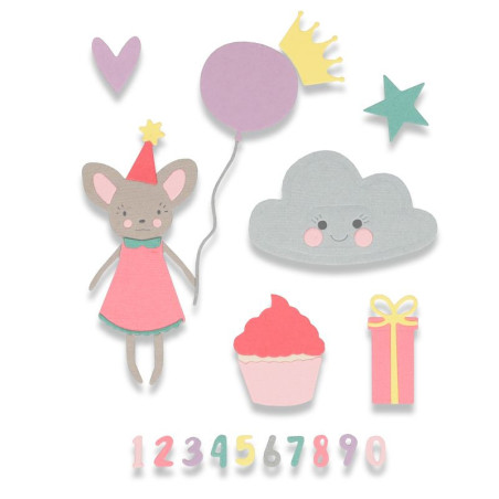 Thinlits Die Set 7 pz - Birthday Girl 662591