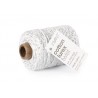 Vivant Cord Cotton Lurex Twist White and Silver 50 MT 2MM