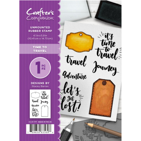 Crafter's Companion A6 Rubber Stamp - Time to Travel