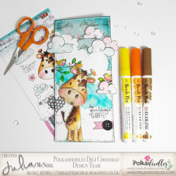 Polkadoodles Having A Giraffe Clear Stamps