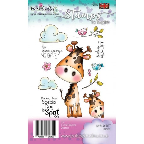 Polkadoodles Having A Giraffe Clear Stamps