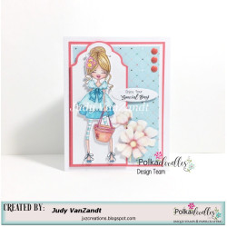 Polkadoodles Ruby Hey There Clear Stamp