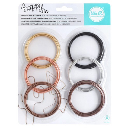 We R Memory Keepers Happy Jig Color Wire Neutral 6pz