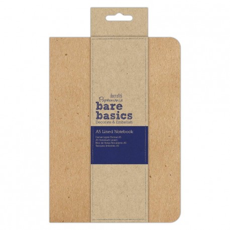 A5 KRAFT COVER LINED NOTEBOOK BARE BASICS