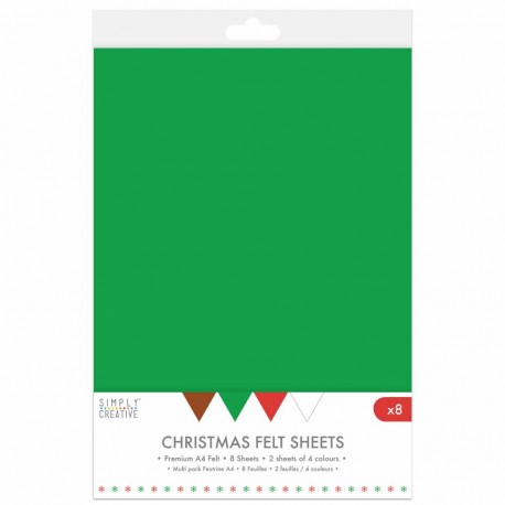 Simply Creative Christmas Felt Sheets Multipack