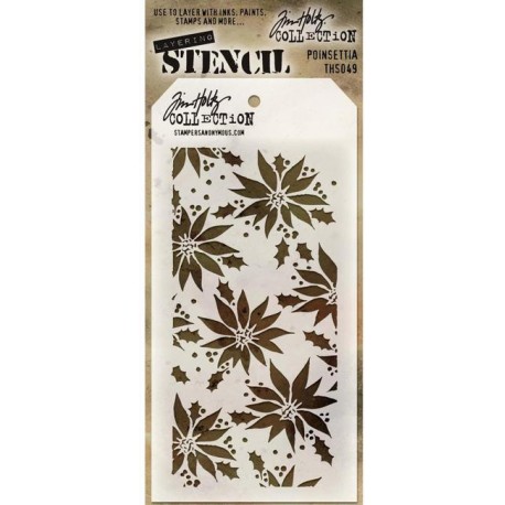 Tim Holtz Layered Stencil Poinsettia