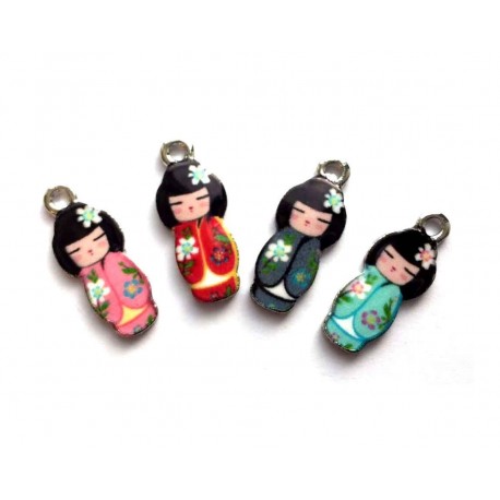 Charms Japanese Dolls