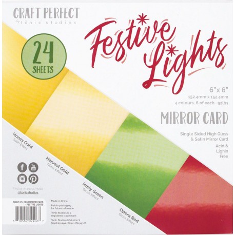 Tonic Studios Craft Perfect Card Packs Festive Lights 15x15cm