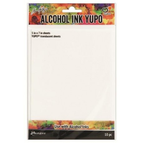 Tim Holtz Alcohol Ink Yupo Paper Translucent 10 fogli 5x7''