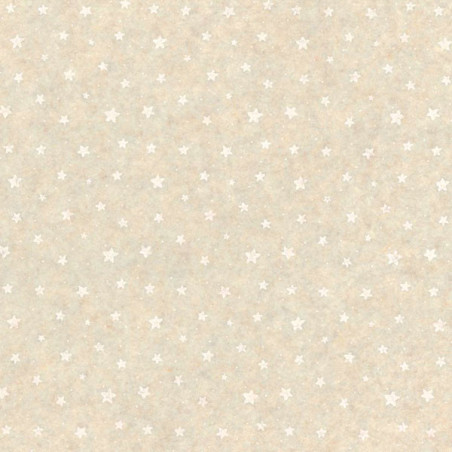 Pannolenci Stampato Stelline Panna Melange Bianco