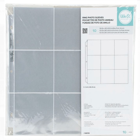 We R Ring Photo Sleeves 4x4 10 pagine