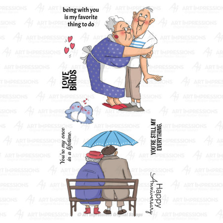 Art Impressions Clear Stamps Love Birds