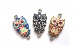 Metal Charms Owls 3