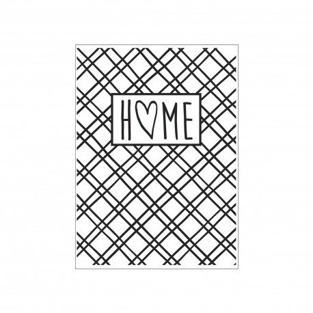 Embossing Folder Home with Diagonal Pattern Darice