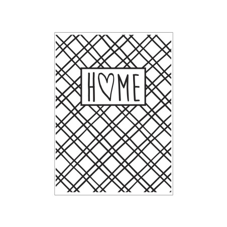 Embossing Folder Home with Diagonal Pattern Darice