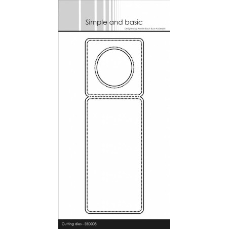 Simple and Basic Pierced Bottle Label Metal Die
