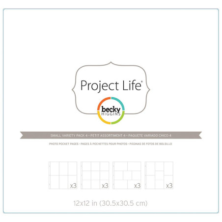 Project Life Photo Pocket Pages Small Variety Pack 4 12pag
