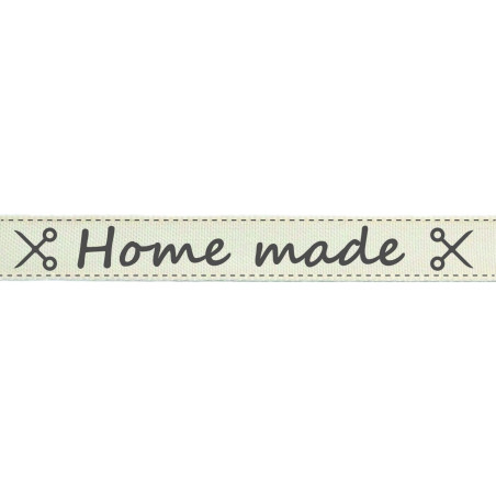 Grosgrain con stampa "Home made" 15mm