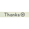 Grosgrain con stampa "Thanks" 15mm