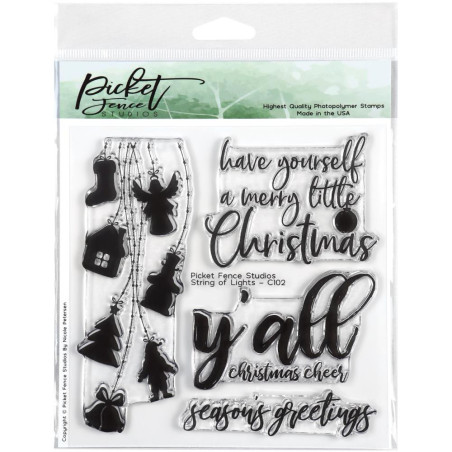 Picket Fence Studios Stamp Set String Of Lights