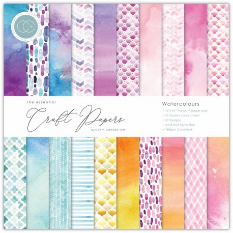 Craft Consortium Paper Pad Watercolours 30x30cm