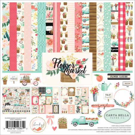 Carta Bella Collection Kit Flower Market 30x30cm