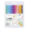 Tombow TwinTone Markers PASTELS 12 Dual Tip
