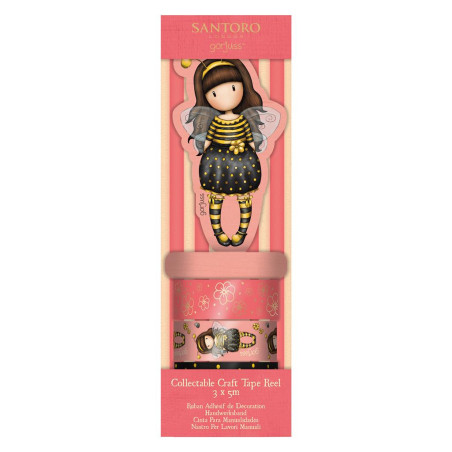 Santoro Gorjuss Craft Tape Reel BEE-LOVED 3pz