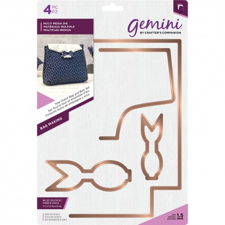 Gemini Multi Media Die - Tote Clutch Bag and Bow Set