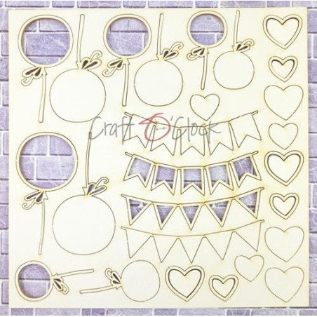 Chipboard die-cuts Spring Bustling