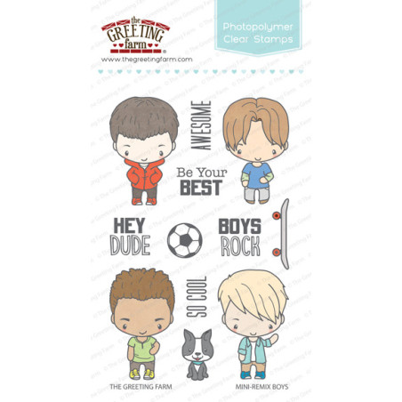 The Greeting Farm Clear Stamps Mini-Remix Boys