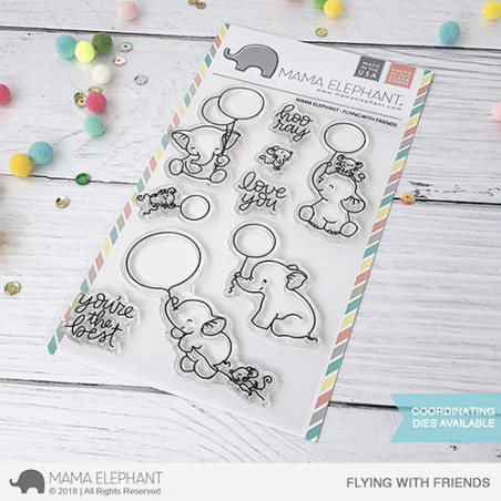 Mama Elephant Clear Stamp FLYING WITH FRIENDS