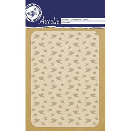 Aurelie Flock Of Birds Background Embossing Folder