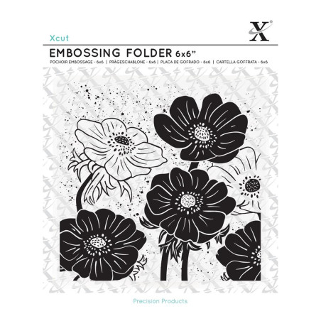 Xcut Embossing Folder - FULL BLOOM HELLEBORUS 15x15cm