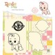 Nellie's Choice DADA Die with Clear Stamp Its a Girl Crawling