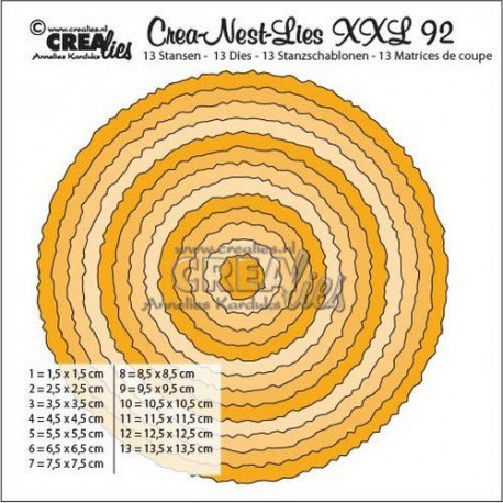 Crealies Crea-Nest-Lies XXL Circles With Rough Edges no 92