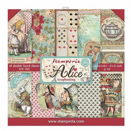 Stamperia Alice Paper Pack 30x30cm