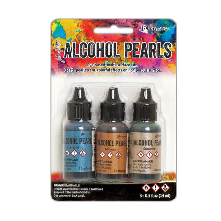 Ranger Alcohol Pearls Kit 4 Celestial Mineral Smolder