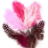 Piume Marabou&Guinea Mix Pink 18pz
