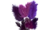 Piume Marabou&Guinea Mix Purple 18pz