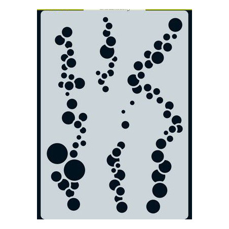 Mask stencil Ocean - Air Bubbles A6
