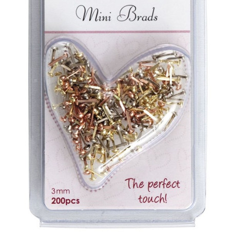 Mini Brads Metallics 3mm