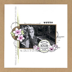 Florileges Timbro montato COMPOSITION DE FLEURS