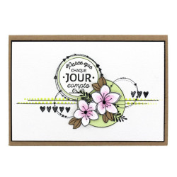 Florileges Timbro montato COMPOSITION DE FLEURS